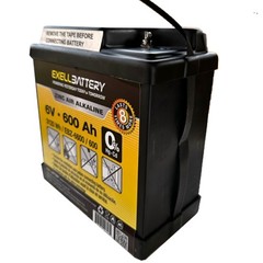 Exell Battery EBZ-6600 6V 600Ah Zinc Air Alkaline Battery