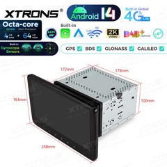 2 Din Android 14 DVD Player 10.1″ Car Stereo 4G LTE 4GB RAM 64GB ROM GPS BT 5.0