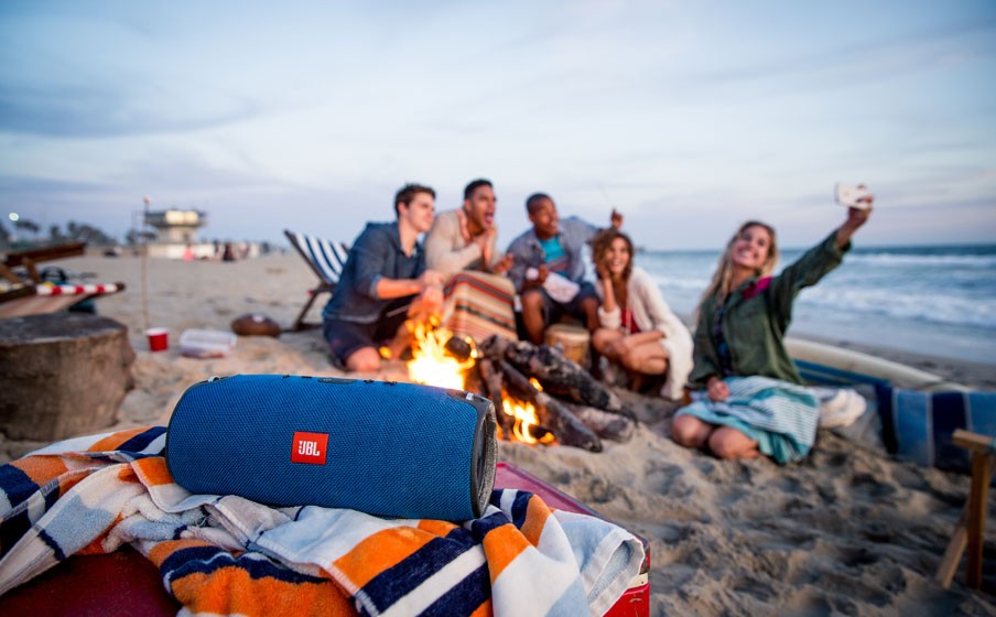 JBL Xtreme, Splash proof portable speaker with ultra-powerful performance.