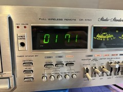 Fisher Studio Standard CR 5150 Cassette Deck 3 Head WORKS REMOTE RARE Japan