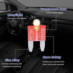 Mini Blade Automotive Glow Fuses – 50 Pack, Smart Blown Fuse Identification, Eas