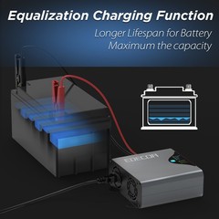 Smart AC to DC Battery Charger 12V 30A Power Supply PFC for Flooded, AGM or Gel