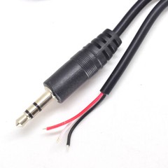 2pcs 1M/3.3ft 3.5mm 1/8″ Stereo Male Plug to Bare Wire DIY 2 Wire AUX Cable US