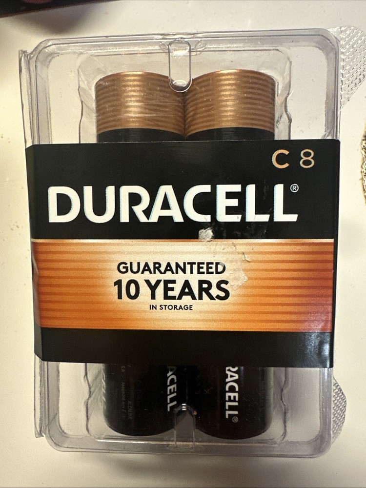 Duracell CopperTop C Alkaline Batteries W/Recloseable Package, 8 Count Exp. 2033