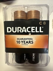 Duracell CopperTop C Alkaline Batteries W/Recloseable Package, 8 Count Exp. 2033