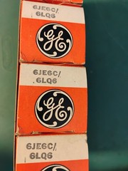 Set of 4 Vintage NOS RCA Electronic Tubes 6JE6C/6LQ6 in Original Box + GE 15MF8