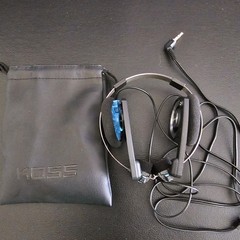 Koss Porta Pro Black/Blue On-Ear Headphones, Foldable Retro Style, 3.5mm