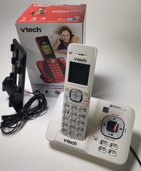 VTech CS6529-17 Cordless Phone Digital Answering System Caller ID White w/ Box