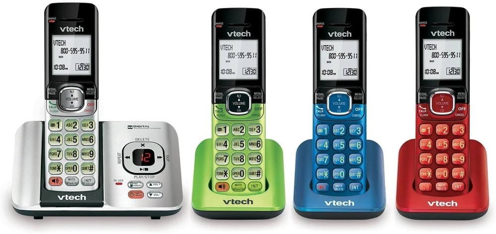 VTech CS6529-4B 4-Handset DECT 6.0 Cordless Phone with Answering System New Open