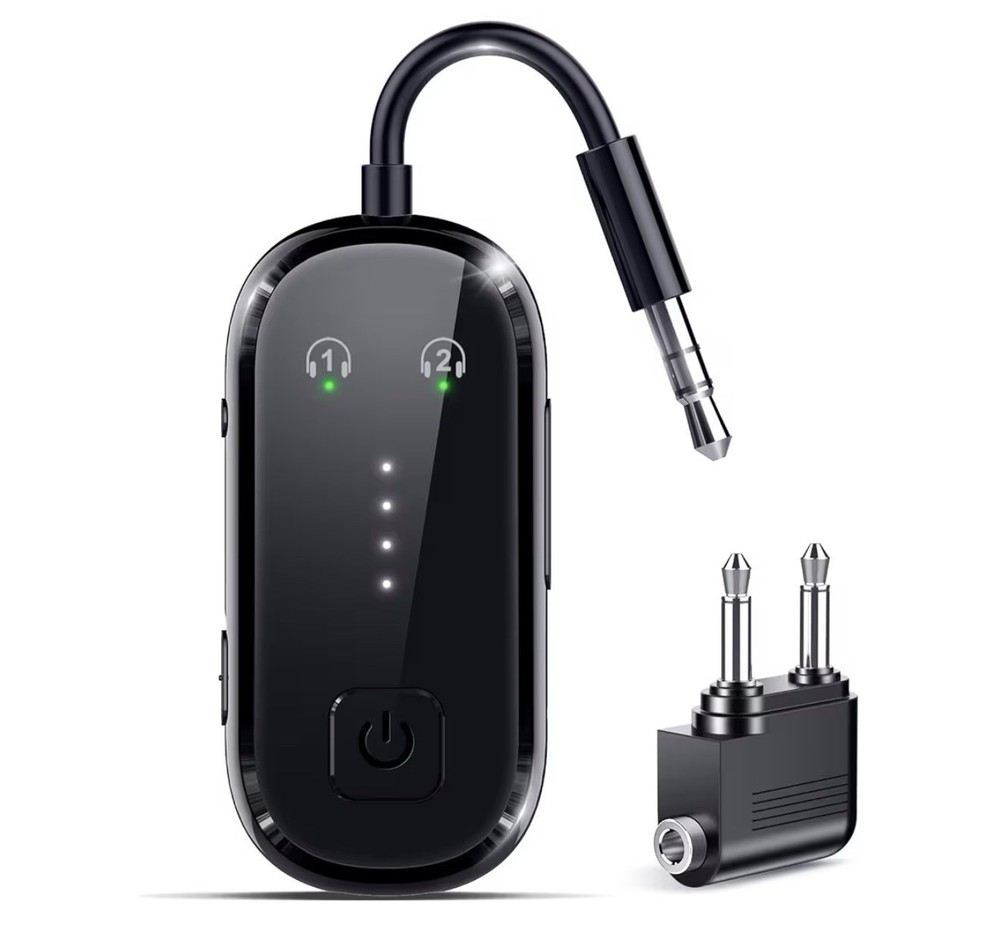 Bluetooth 6.0 2-in-1 TX/RX 3.5mm AUX Adapter Type-C Charging Low Latency