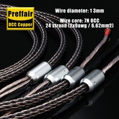 Pair Bi-wire Speaker Cable 24 Strands 7N OCC Audio Loudspeaker Cord Banana Plugs