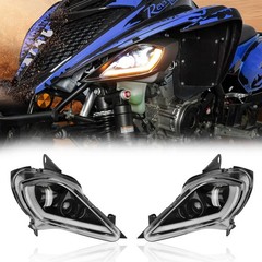 LED Headlights with Low Beam Turn Signal for Raptor 350 450 700 YFZ 450 Wolverin