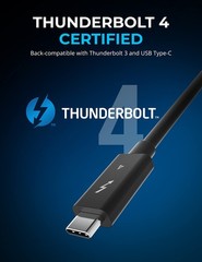 Sabrent Certified Thunderbolt 4 Cable 2M Power Delivery 8K Displayport 1.4
