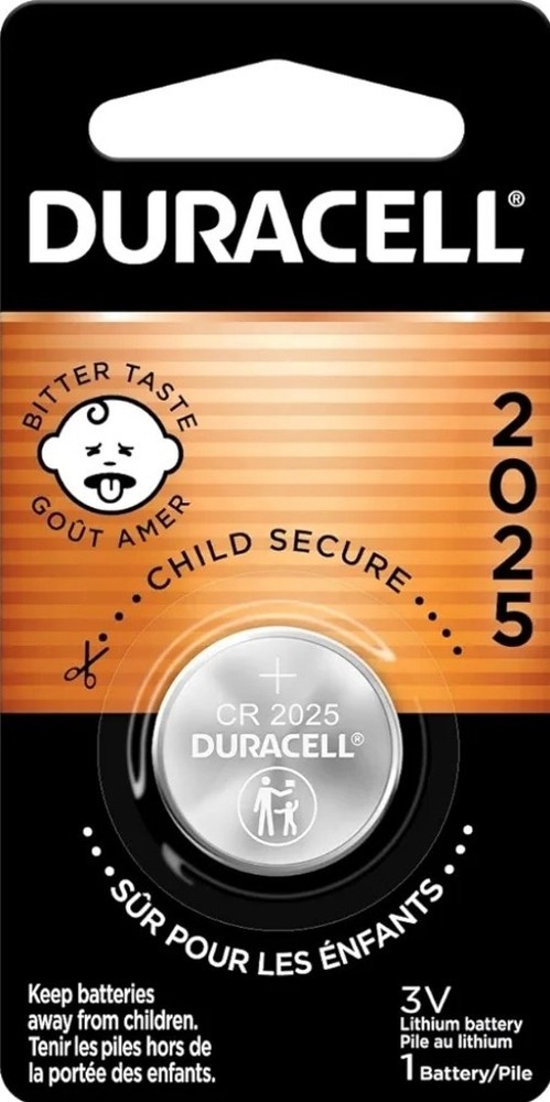 Duracell 2025 3V Lithium Battery – 1 Count Pack Brand New – Exp Date: 2034