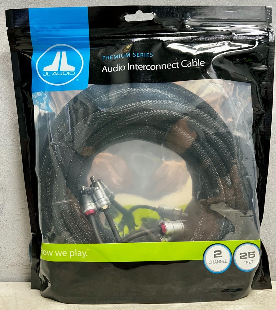 JL Audio XE-BLKAIC2-25 2CH 25 Feet RCA Premium Audio Interconect Pure OFC Copper