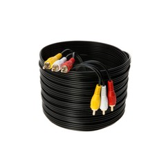 3 RCA Male to 3 RCA Male Audio Video Cable TV VCR DVD Composite Multi-Pack – LOT