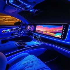 Wireless 6-in-1 RGB LED Car Interior Light Strip, 16 Million Colors Ambient Kit
