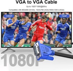 5 FT DB15 15 Pin Monitor Cable Male M/M for Apple Mac Windows VGA Video Display