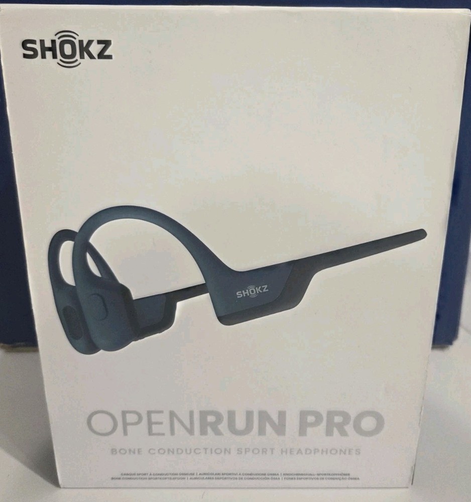 Shokz OpenRun Pro Bone Conduction Open-Ear Sport Headphones S810 -Steel Blue