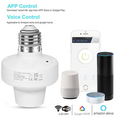 Smart Wifi E27/E26 Light Socket, [2 Pack] Intelligent WLAN Home Remote Control L