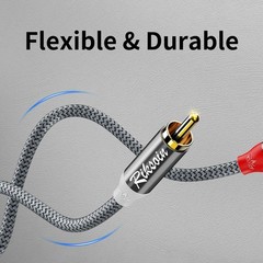 USB C to 2 RCA Audio Cable, 6.6 Ft Type-C to RCA Male to Male Y RCA Splitter,…