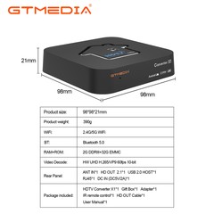 ATSC 3.0 DRM over-the-air OTA Tuner 4K HDTV Box WIFI USB DVR Media Player WebTV