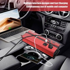 5000W Sine Wave Solar Converter 3000W Car Power Inverter DC 12V To AC 110V 4 USB