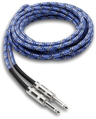 Hosa 3GT-18C1 Cloth Guitar Cable Straight to Same 18FT [New ] Black, Blue, Whi