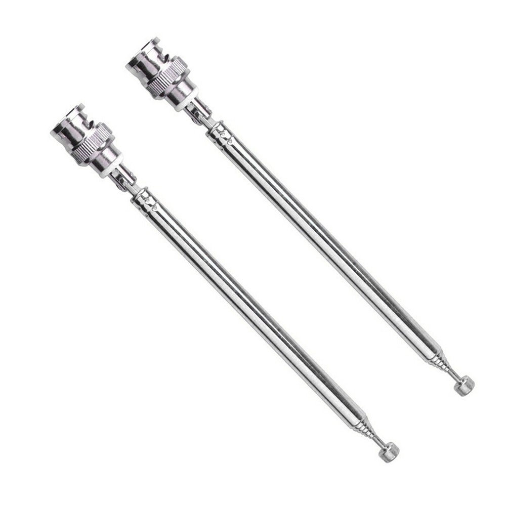 2x 7-Section Telescopic BNC Antenna Replacement for Radio Scanner AM/FM/UHF/VHF