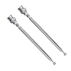 2x 7-Section Telescopic BNC Antenna Replacement for Radio Scanner AM/FM/UHF/VHF