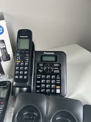 Panasonic KX-TG6644B DECT 6.0 Cordless Phone 4 Handsets Answering Speaker