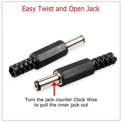 10pcs DC 5.5x 2.15mm Male Barrel DC Power Plug Connector for CCTV M71