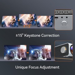 4K Projector Dolby 45000 Lumen LED 1080P 5G WiFi Bluetooth Portable Home Theater