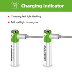 USB AA AAA 9V C D Lithium ion Li-ion Rechargeable Battery 1.5V With Type C Lot