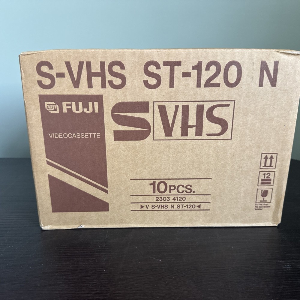 Lot Case Of 10 Fujifilm S-VHS ST-120 Premium Video Tape 6 Hours NEW SEALED