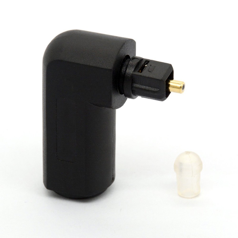 10pcs Toslink Right Angle 90 Degree Digital Optical Audio Adapter Male to Female