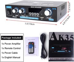AK35 Stereo Amplifier Home Audio Max 200W Power 2Channel Stereo Receiver with BT