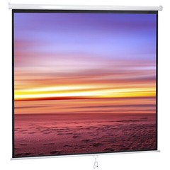 120” Projector Screen Projection Screen Manual Pull Down HD Screen 1:1 Format