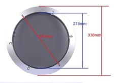 12″ DJ Car Speaker Sub Woofer Subwoofer Grill Silver ABS Frame Black Metal Mesh