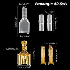 50 Sets Double Spade Connector 2 to 1 Motorcycle Wire Splice – for 4mm Bullet…