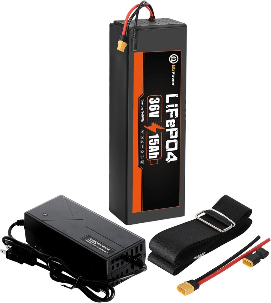 36V 15Ah 18Ah BtrPower Battery Pack LiF_ePo4 Battery Pack for 750W Motor 30A BMS