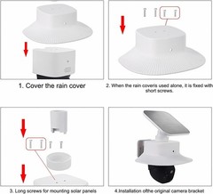 Sun Rain Shade Cover Shield for eufy SoloCam S340 , UV-Resistant, Waterproof,…