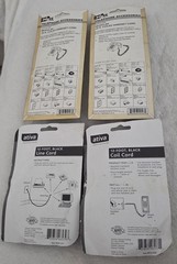 NEW 12Ft Black Ativa Phone Handset Cord Curly Coil & 12Ft Flat Black Ativa Line