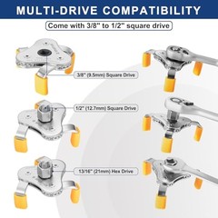 Oil Filter Wrench 3 Jaw Oil Filter Removal Tool Adjustable 2 Anti-Slip Claw