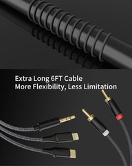 Flexible 6FT RCA Audio Cable – Ideal for Home Theater, Car Stereo & Speakers