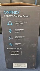 ONFINIO Gaming Headset PC Headphone with Surround Sound Stereo, PS5 PS4 Xbox NEW