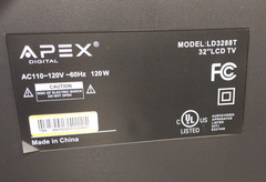 Apex TV 32” LCD LD3288T Stand / Base L09132DG Original Replacement Part Screws