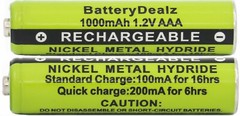 1.2V NiMH AAA Rechargeable Batteries for Panasonic Cordless Phones 2-Pack
