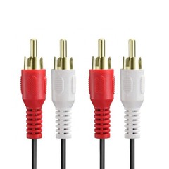 RCA Stereo Cable 2 Male To 2 Male Composite Audio Sound AV Dual Cord Red White