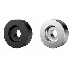 45 RPM Record Adapter Solid Aluminum 7 Inch Vinyl Dome Silver